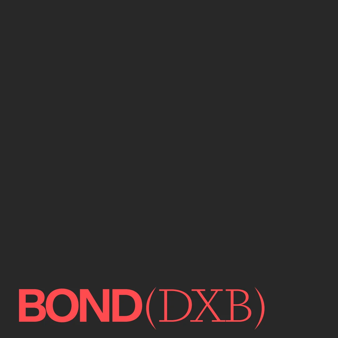 Gráfica de identidad BOND Dubai del portafolio del estudio