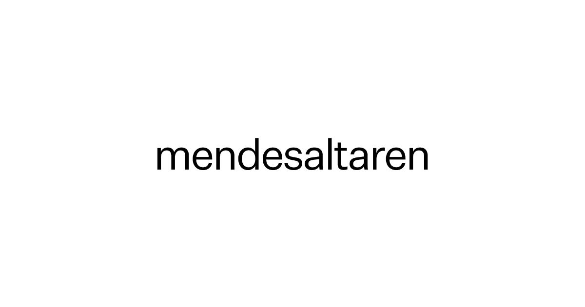 Presentation image published by mendesaltaren