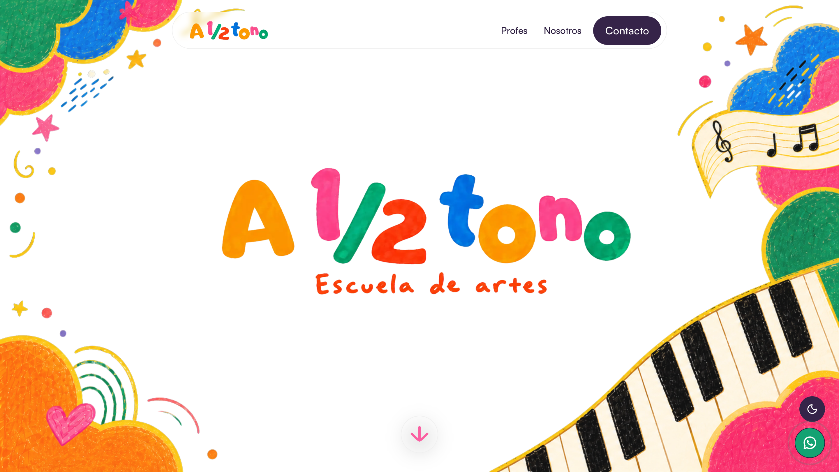 A medio tono: interfaz del proyecto publicado