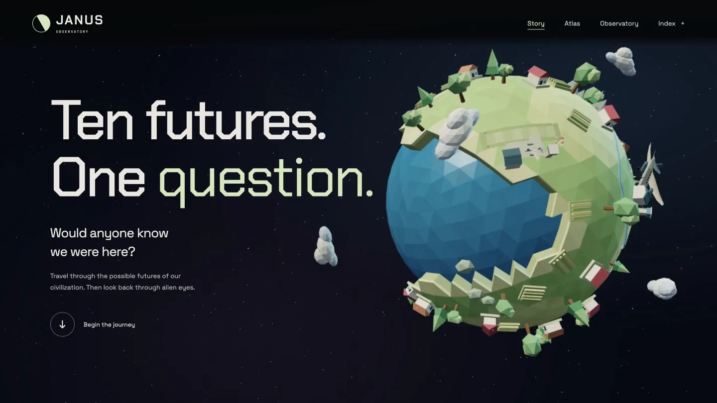 Janus Observatory — website preview