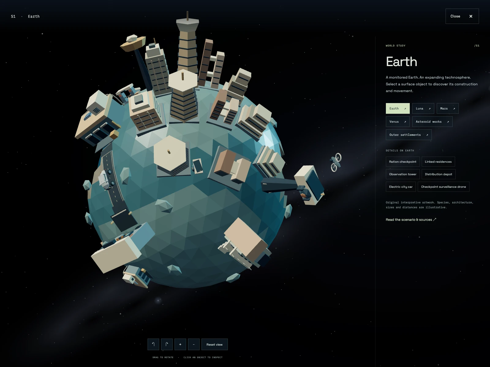 Janus Observatory — vista 2 de la interfaz